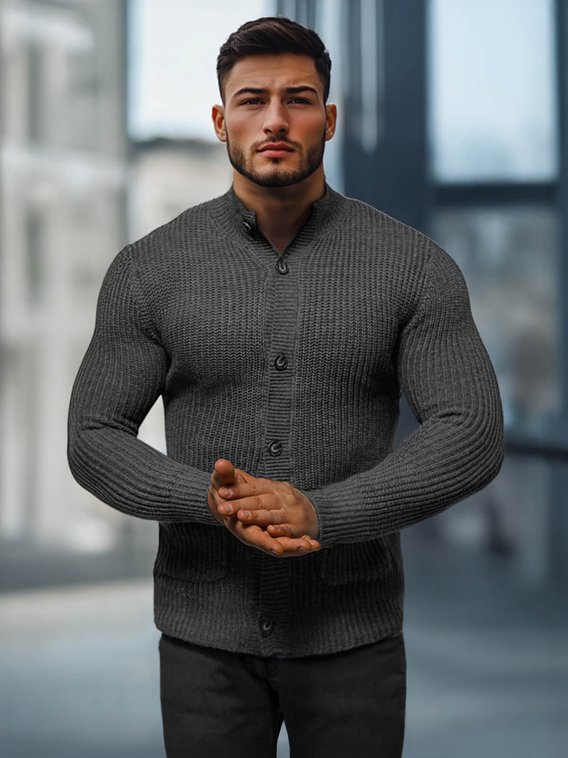 Ανδρικό πουλόβερ Γραφίτης OZONEE NB/MM6020/3Z