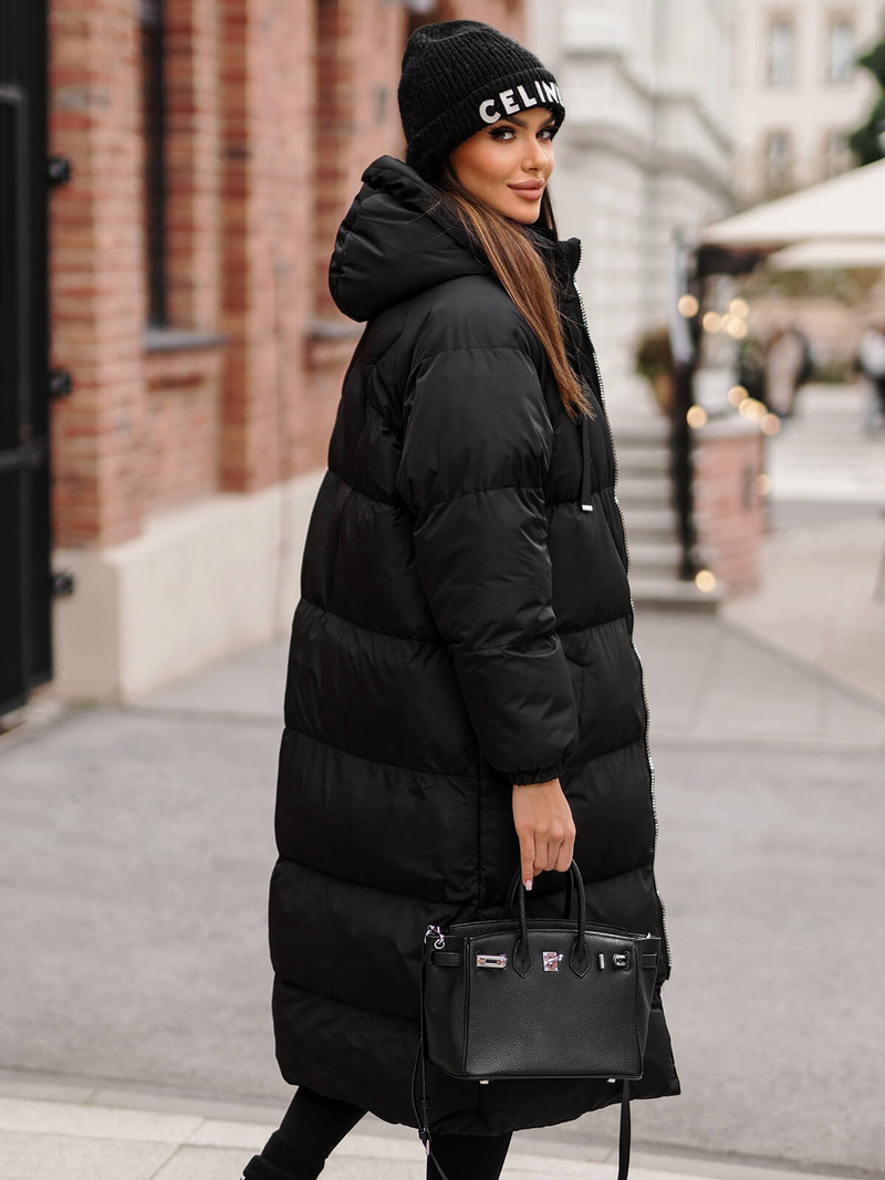 Γυναικείο μπουφάν μαύρο OZONEE JS/5M3163/392Z