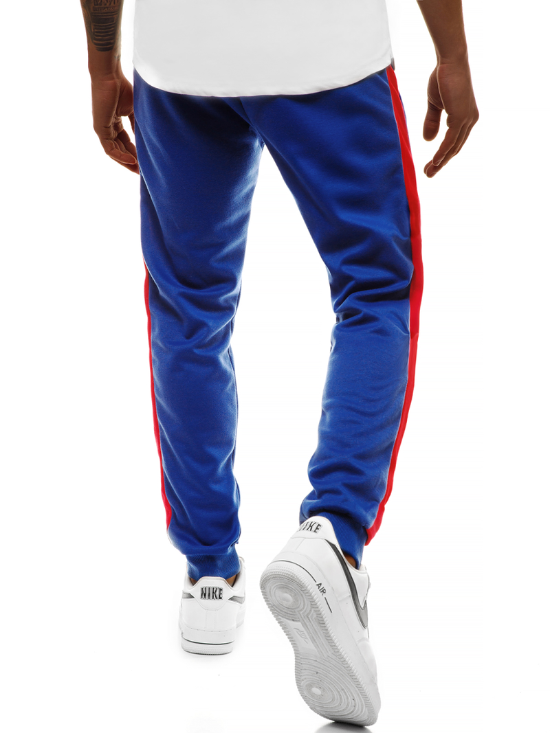 Ανδρικό παντελόνι φόρμας μπλε-Κόκκινο OZONEE JS/JZ11005