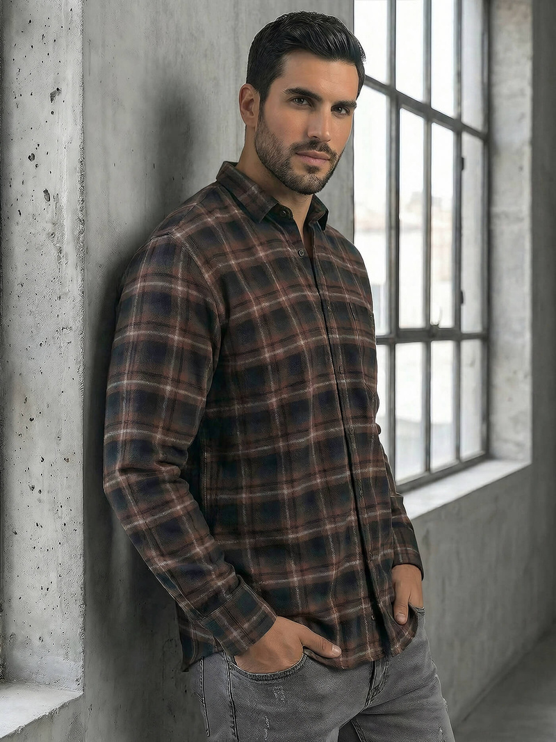 Ανδρικό πουκάμισο ναυτικό μπλε OZONEE V/V177Z