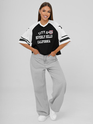 Γυναικείο μπλουζάκι μαύρο OZONEE JS/R62493