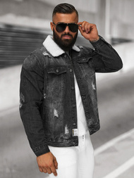 Ανδρικό τζιν μπουφάν σέρπα μαύρο OZONEE NB/MJ502NZ