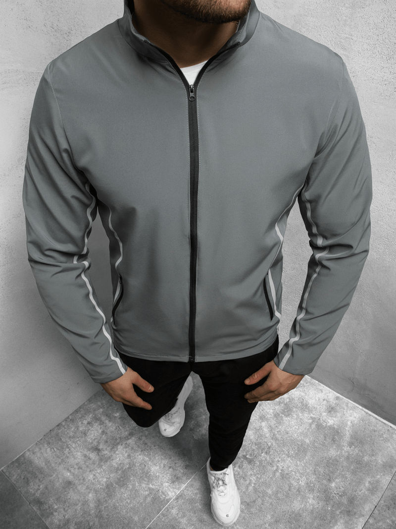 Ανδρικό μπουφάν γκρι OZONEE JS/M10303