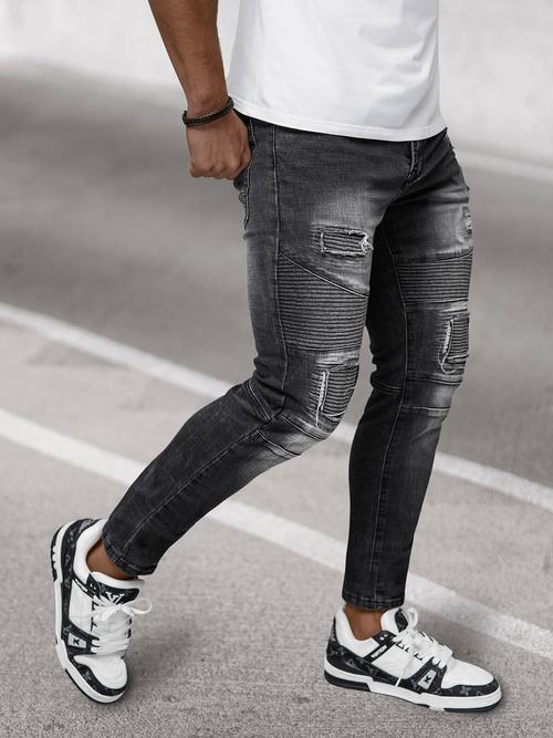 Ανδρικό τζιν παντελόνι mαύρος OZONEE NB/MP0142N