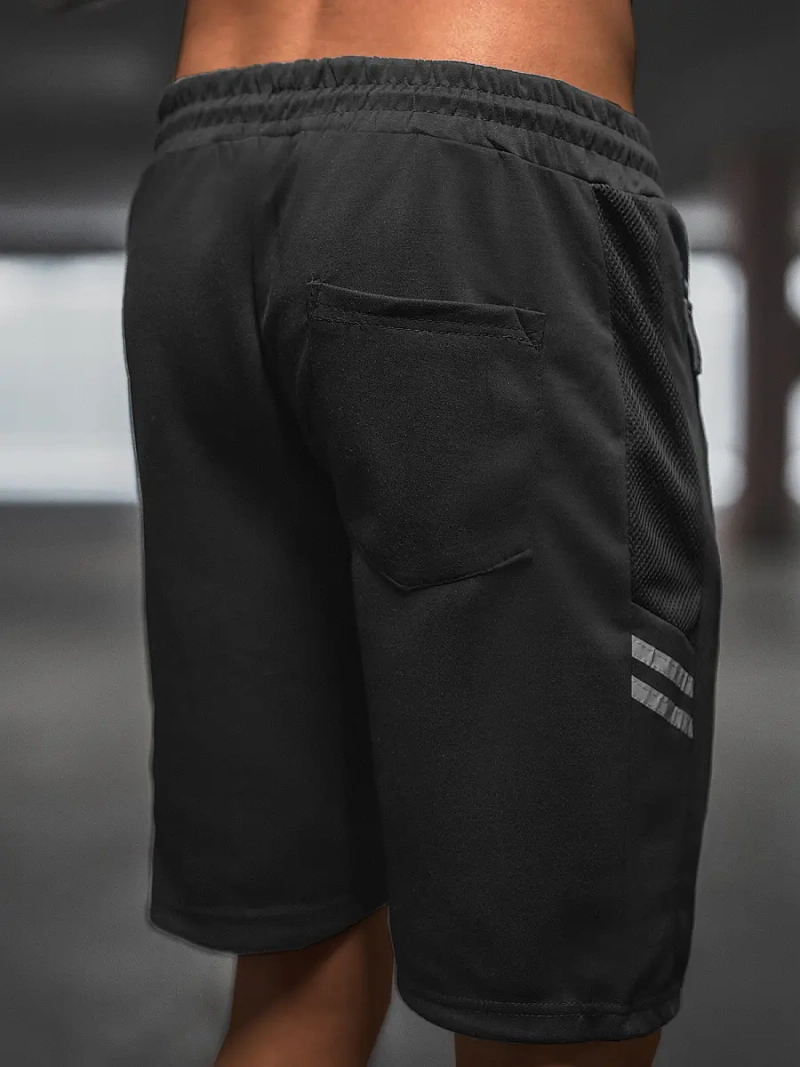 Ανδρικό σόρτς φόρμας μαύρο OZONEE O/WW20017/1