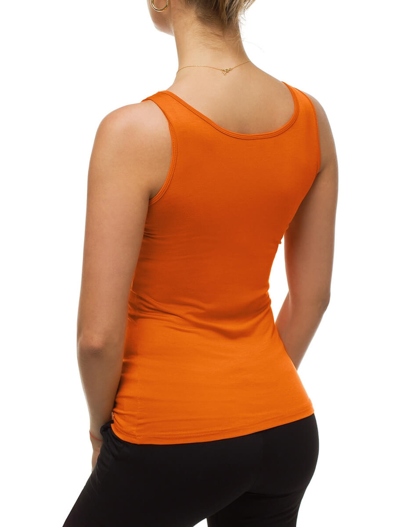 Γυναικείο αμάνικο μπλουζάκι πορτοκαλί OZONEE BT/71592A