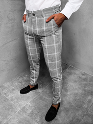 Ανδρικό παντελόνι chino γκρι OZONEE DJ/5586