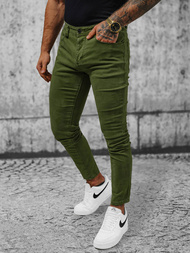 Ανδρικό παντελόνι chino Πράσινος OZONEE NB/MP0160MV
