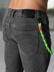 Ανδρικό τζιν παντελόνι γραφίτη OZONEE NB/MP0191G