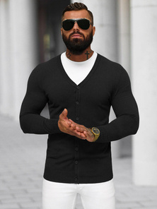 Ανδρικό πουλόβερ μαύρο OZONEE NB/MM6006/4Z