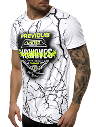 Ανδρικό μπλουζάκι λευκό OZONEE JS/SS10962