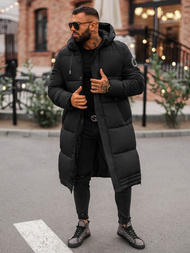 Ανδρικό χειμερινό μπουφάν μαύρο OZONEE JS/19M1290/392