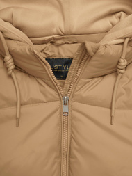 Γυναικείο μπουφάν ανοιχτό-μπεζ OZONEE JS/16M9187/158