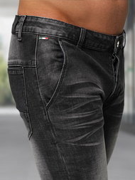 Ανδρικό τζιν παντελόνι mαύρος OZONEE NB/MP0091N