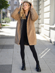 Γυναικείο μακρύ χειμωνιάτικο μπουφάν μαύρο OZONEE JS/5M3352/392