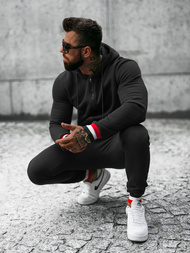 Ανδρικό σετ φόρμας μαύρο OZONEE JS/8C65/3