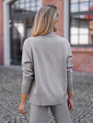 Γυναικείο σετ φόρμας δύο κομματιών γκρι OZONEE JS/53C5203/2