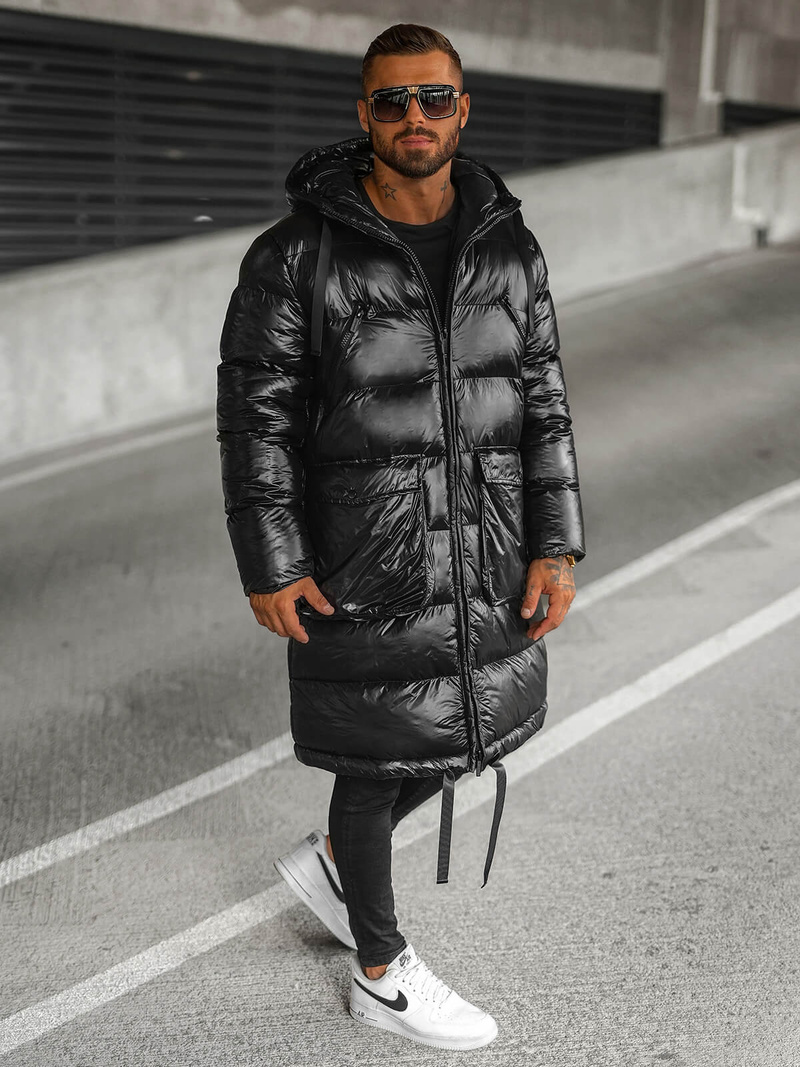 Ανδρικό χειμερινό μπουφάν μαύρη OZONEE O/M3205Z