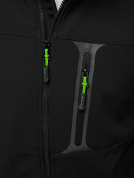 Ανδρικό μπουφάν Softshell μαύρο-πράσινο OZONEE GE/12262