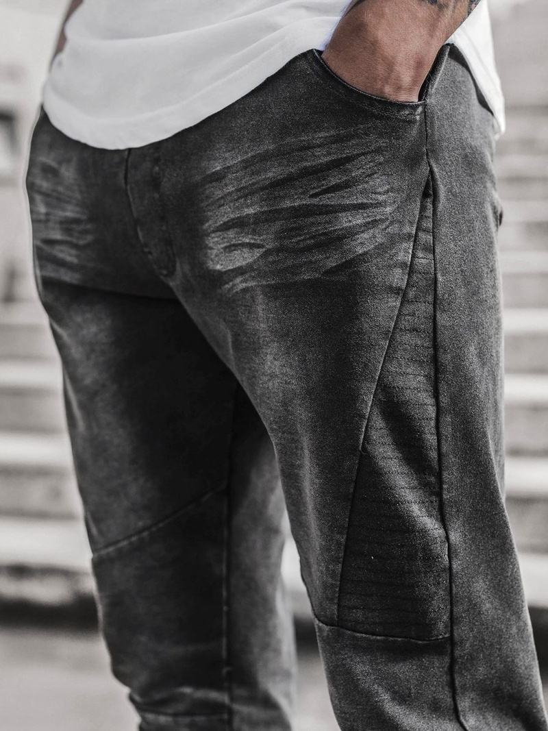 Ανδρικό παντελόνι jogger μαύρο OZONEE JS/KK1098