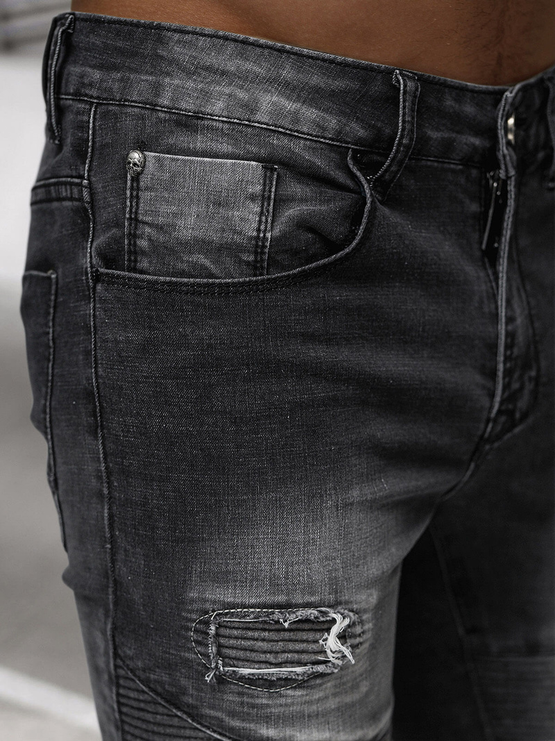 Ανδρικό τζιν παντελόνι mαύρος OZONEE NB/MP0142N