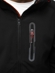 Ανδρικό μπουφάν Softshell μαύρο-πορτοκαλί OZONEE GE/12263Z