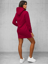 Γυναικείο φούτερ με κουκούλα μπορντό OZONEE JS/YS10003/21Z