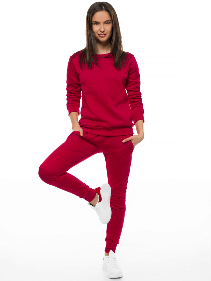 Γυναικείο παντελόνι φόρμας μπορντό OZONEE JS/CK01