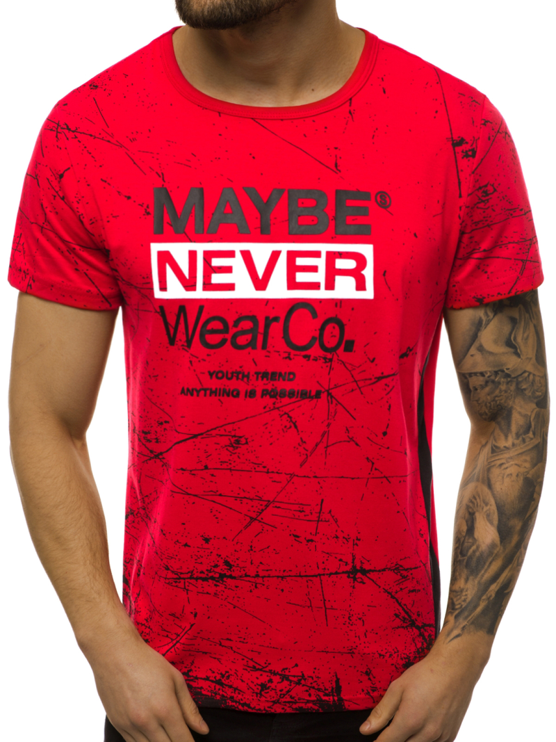 Ανδρικό μπλουζάκι Κόκκινο OZONEE JS/SS10915