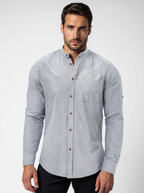 Ανδρικό πουκάμισο mπλε OZONEE O/V171