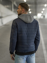 Ανδρικό μπουφάν ναυτικό μπλε OZONEE JS/8M985/215Z