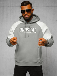 Φούτερ με Κουκούλα Γκρί OZONEE O/SWE23027Z