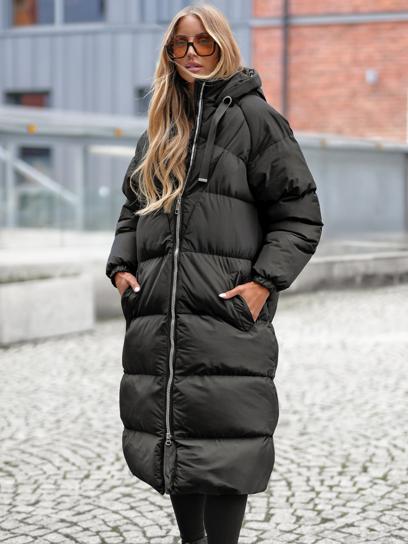 Γυναικείο μπουφάν μαύρο OZONEE JS/5M3163/392Z