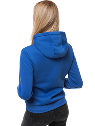 Γυναικείο φούτερ με κουκούλα σκούρο-μπλε OZONEE JS/W02