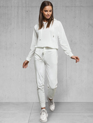 Γυναικείο σετ φόρμας δύο κομματιών λευκό OZONEE O/13120