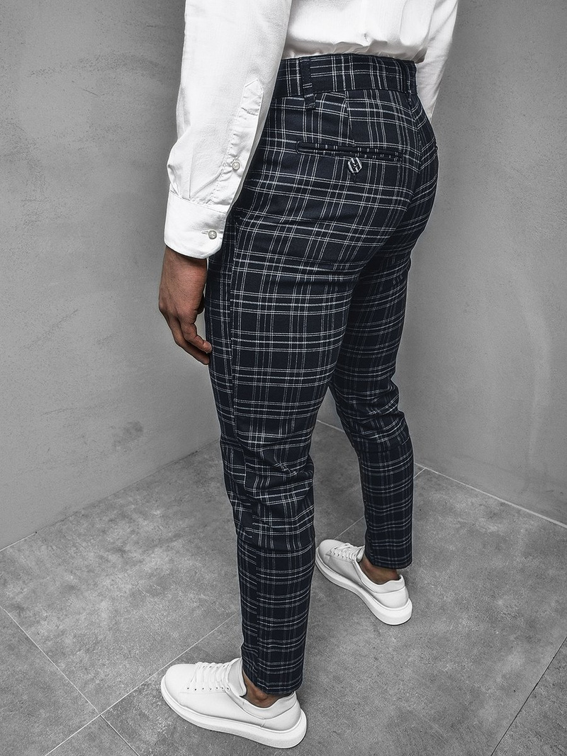 Ανδρικό παντελόνι chino μπλε OZONEE DJ/5508