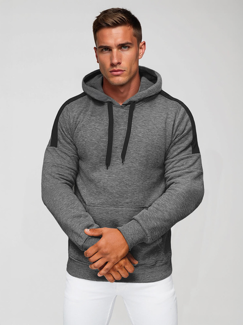 Ανδρικό Φούτερ με Κουκούλα γραφίτη OZONEE JS/8B1318/5Z