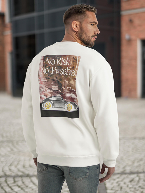 Ανδρικό Φούτερ λευκό OZONEE JS/65B3918/1