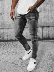 Ανδρικό τζιν παντελόνι Γραφίτης OZONEE NB/MP0021GZ