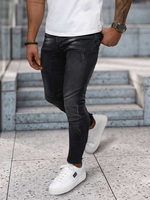 Ανδρικό τζιν παντελόνι mαύρος OZONEE NB/MP0025NZ