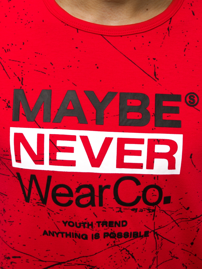 Ανδρικό μπλουζάκι Κόκκινο OZONEE JS/SS10915