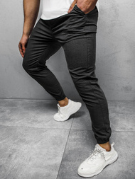 Ανδρικό σόρτς chino jogger γραφίτη OZONEE DJ/5539