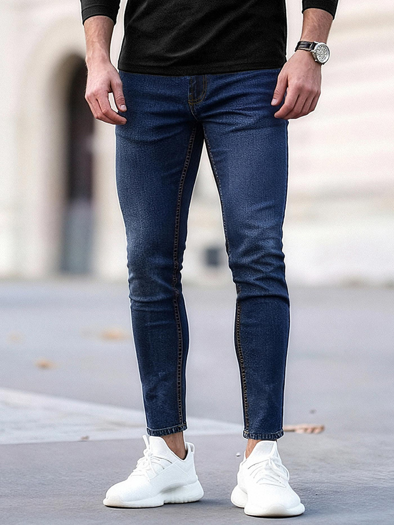 Ανδρικό τζιν παντελόνι Σκούρο μπλε OZONEE O/JK2951Z