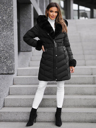 Γυναικείο μπουφάν μαύρο OZONEE JS/5M3156/392