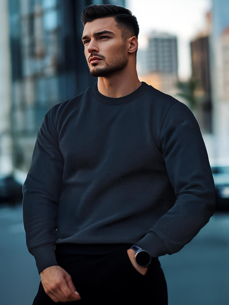 Ανδρικό Φούτερ ναυτικό μπλε OZONEE JS/2001-10Z