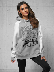 Φούτερ με Κουκούλα Γκρί OZONEE O/SWE23037Z