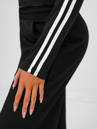 Γυναικείο σετ φόρμας δύο κομματιών mαύρος OZONEE JS/M60815AB