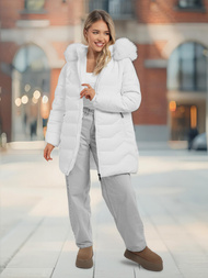 Γυναικείο μπουφάν λευκό OZONEE JS/16M9121/281Z