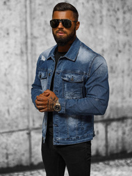 Ανδρικό τζιν μπουφάν Μπλε OZONEE NB/MJ506BZ