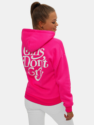 Γυναικείο φούτερ με κουκούλα Ροζ OZONEE JS/B26013Z